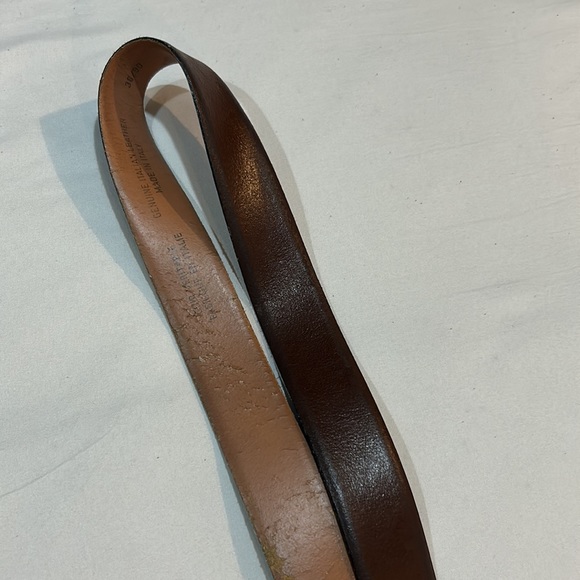Genuine leather belt brown - Picture 2 of 2